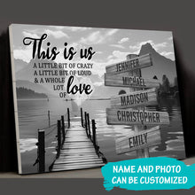 Load image into Gallery viewer, Sunshine Pier Personalized "THIS IS US" Multi-Names Premium Canvas Poster