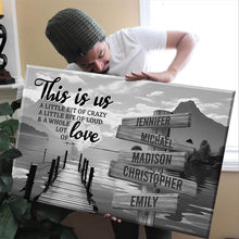 Load image into Gallery viewer, Sunshine Pier Personalized "THIS IS US" Multi-Names Premium Canvas