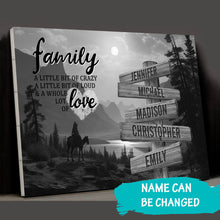 Load image into Gallery viewer, Surrounded by Mountains A Little Whole Lot of Love Multi-Names Premium Canvas