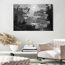 Load image into Gallery viewer, Surrounded by Mountains A Little Whole Lot of Love Multi-Names Premium Canvas Poster
