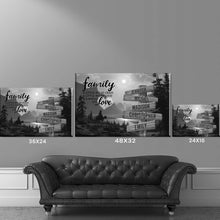 Load image into Gallery viewer, Surrounded by Mountains A Little Whole Lot of Love Multi-Names Premium Canvas Poster