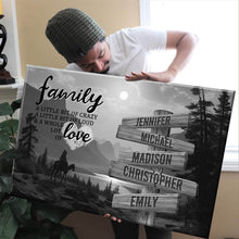 Load image into Gallery viewer, Surrounded by Mountains A Little Whole Lot of Love Multi-Names Premium Canvas