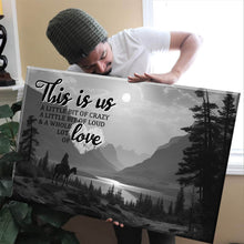 Load image into Gallery viewer, Surrounded by Mountains Personalized "THIS IS US" Multi-Names Premium Canvas