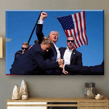 Load image into Gallery viewer, 1pc Framed Painting Trump Survived Canvas Posters And Prints Wall Art Pictures With Frame For Living Room & Bedroom, Home Decoration, Festival Gift For Her/Him, Ready To Hang