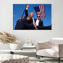 Load image into Gallery viewer, 1pc Framed Painting Trump Survived Canvas Posters And Prints Wall Art Pictures With Frame For Living Room & Bedroom, Home Decoration, Festival Gift For Her/Him, Ready To Hang