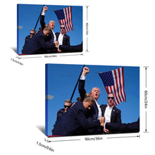 Load image into Gallery viewer, 1pc Framed Painting Trump Survived Canvas Posters And Prints Wall Art Pictures With Frame For Living Room & Bedroom, Home Decoration, Festival Gift For Her/Him, Ready To Hang