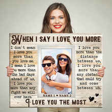 Load image into Gallery viewer, Loving Gift For Couple Custom Couple Photo Gift Ideas Premium Canvas