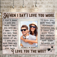 Load image into Gallery viewer, Loving Gift For Couple Custom Couple Photo Gift Ideas Premium Canvas Poster