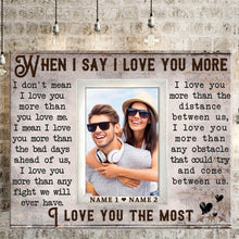 Load image into Gallery viewer, Loving Gift For Couple Custom Couple Photo Gift Ideas Premium Canvas Poster