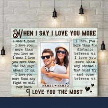 Load image into Gallery viewer, Loving Gift For Couple Custom Couple Photo Gift Ideas Premium Canvas