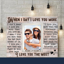 Load image into Gallery viewer, Loving Gift For Couple Custom Couple Photo Gift Ideas Premium Canvas Poster