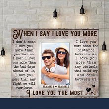 Load image into Gallery viewer, Loving Gift For Couple Custom Couple Photo Gift Ideas Premium Canvas Poster