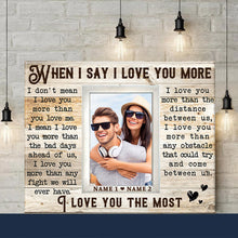 Load image into Gallery viewer, Loving Gift For Couple Custom Couple Photo Gift Ideas Premium Canvas Poster