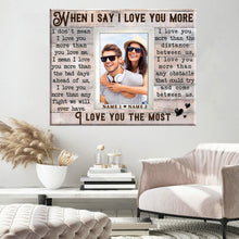 Load image into Gallery viewer, Loving Gift For Couple Custom Couple Photo Gift Ideas Premium Canvas Poster