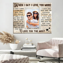 Load image into Gallery viewer, Loving Gift For Couple Custom Couple Photo Gift Ideas Premium Canvas Poster