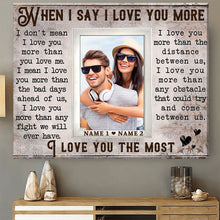 Load image into Gallery viewer, Loving Gift For Couple Custom Couple Photo Gift Ideas Premium Canvas Poster