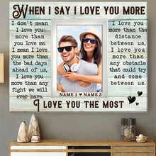 Load image into Gallery viewer, Loving Gift For Couple Custom Couple Photo Gift Ideas Premium Canvas Poster