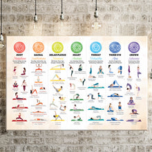 Load image into Gallery viewer, Yoga Poses Chakra Canvas Painting, Plant Posters And Prints