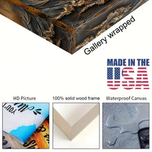 Load image into Gallery viewer, 1pc 2D Wooden Framed Canvas Painting Lion Wall Art Prints For Home Decoration, Living Room & Bedroom, Festival Party Decor, Gifts, Ready To Hang