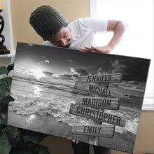 Load image into Gallery viewer, Ocean Sunset Multi-Names Premium Canvas