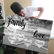 Load image into Gallery viewer, Personalized Family Ocean Sunset Multi-Names Premium Canvas