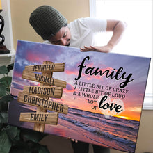 Load image into Gallery viewer, Beach Sunrise Color A Little Whole Lot of Love Multi-Names Premium Canvas