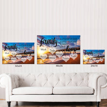 Load image into Gallery viewer, Personalized Family Color Ocean Pier Multi-Names Premium Canvas Poster