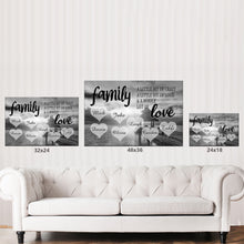 Load image into Gallery viewer, Personalized Family Coast Sunset Multi-Names Premium Canvas Poster