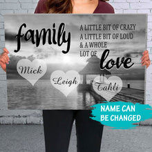 Load image into Gallery viewer, Personalized Family Coast Sunset Multi-Names Premium Canvas Poster