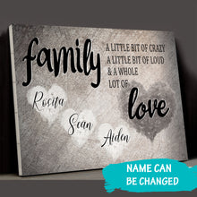 Load image into Gallery viewer, For Family a Love Personalized Custom Premium Canvas