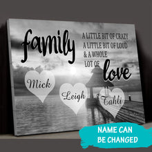 Load image into Gallery viewer, Personalized Family Coast Sunset Multi-Names Premium Canvas Poster