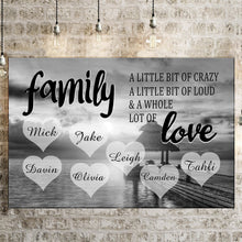 Load image into Gallery viewer, Personalized Family Coast Sunset Multi-Names Premium Canvas