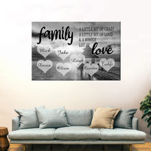 Load image into Gallery viewer, Personalized Family Coast Sunset Multi-Names Premium Canvas Poster