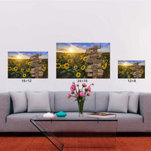Load image into Gallery viewer, Sunflower Field Color Multi-Names Premium Canvas