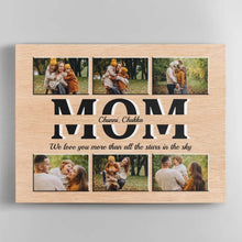 Load image into Gallery viewer, Personalized Mom Gift - Custom Photo And Names Premium Canvas Poster