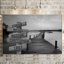 Load image into Gallery viewer, Riverside Scenery Multi-Names Premium Canvas Poster
