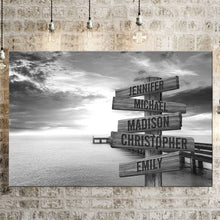 Load image into Gallery viewer, Ocean Dock Multi-Names Premium Canvas Poster