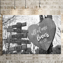 Load image into Gallery viewer, Love Board Multi-Names Premium Canvas Poster