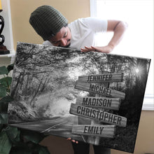 Load image into Gallery viewer, Autumn Road Multi-Names Premium Canvas