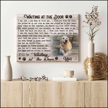 Load image into Gallery viewer, Custom Canvas Prints Personalized Memorial Pet Photo Waiting at the door