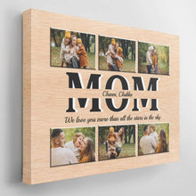 Load image into Gallery viewer, Personalized Mom Gift - Custom Photo And Names Premium Canvas Poster