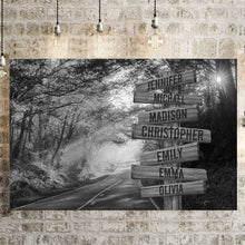 Load image into Gallery viewer, Autumn Road Multi-Names Premium Canvas Poster