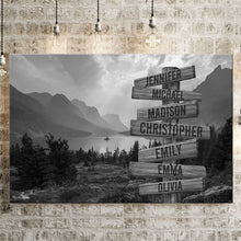 Load image into Gallery viewer, Mountain Range Multi-Names Premium Canvas Poster