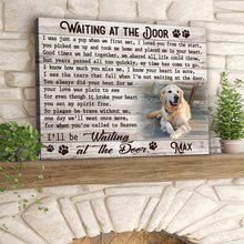 Load image into Gallery viewer, Custom Canvas Prints Personalized Memorial Pet Photo Waiting at the door
