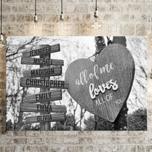 Load image into Gallery viewer, Love Board Multi-Names Premium Canvas Poster