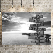 Load image into Gallery viewer, Ocean Dock Multi-Names Premium Canvas Poster