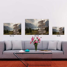 Load image into Gallery viewer, Mountain Range Color Multi-Names Premium Canvas