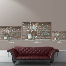 Load image into Gallery viewer, Flower And Butterfly Framed Canvas Painting, Wall Art Prints - Ready to Hang