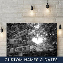 Load image into Gallery viewer, Autumn Heart Multi-Names Premium Canvas Poster