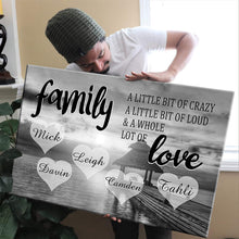 Load image into Gallery viewer, Personalized Family Coast Sunset Multi-Names Premium Canvas